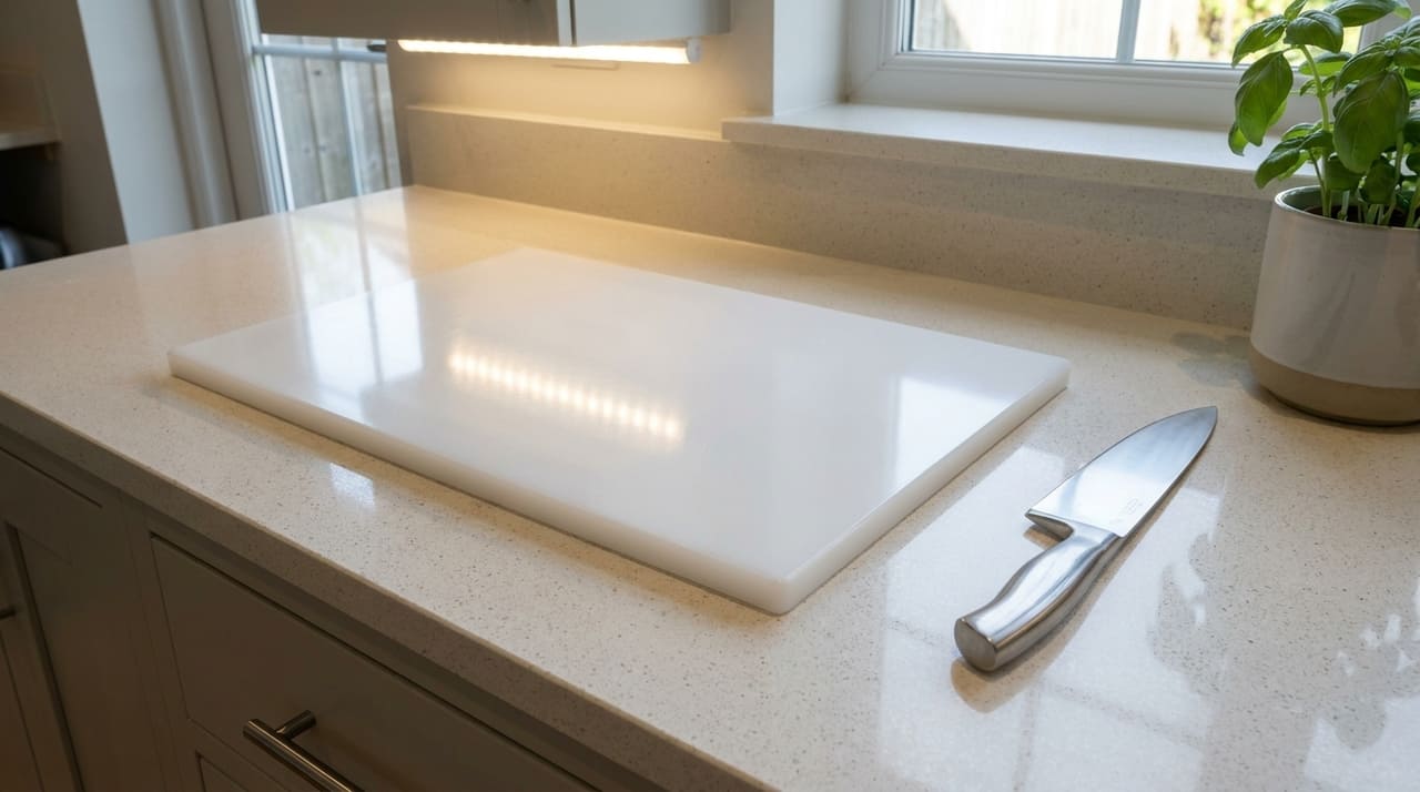 A substituição da madeira por materiais não porosos evita o acúmulo de microrganismos e garante uma higienização profunda.