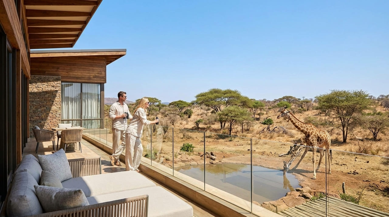 A nova infraestrutura do Zoológico de Columbus une conforto extremo e educação ambiental ao permitir que hóspedes habitem o mesmo ecossistema dos animais.