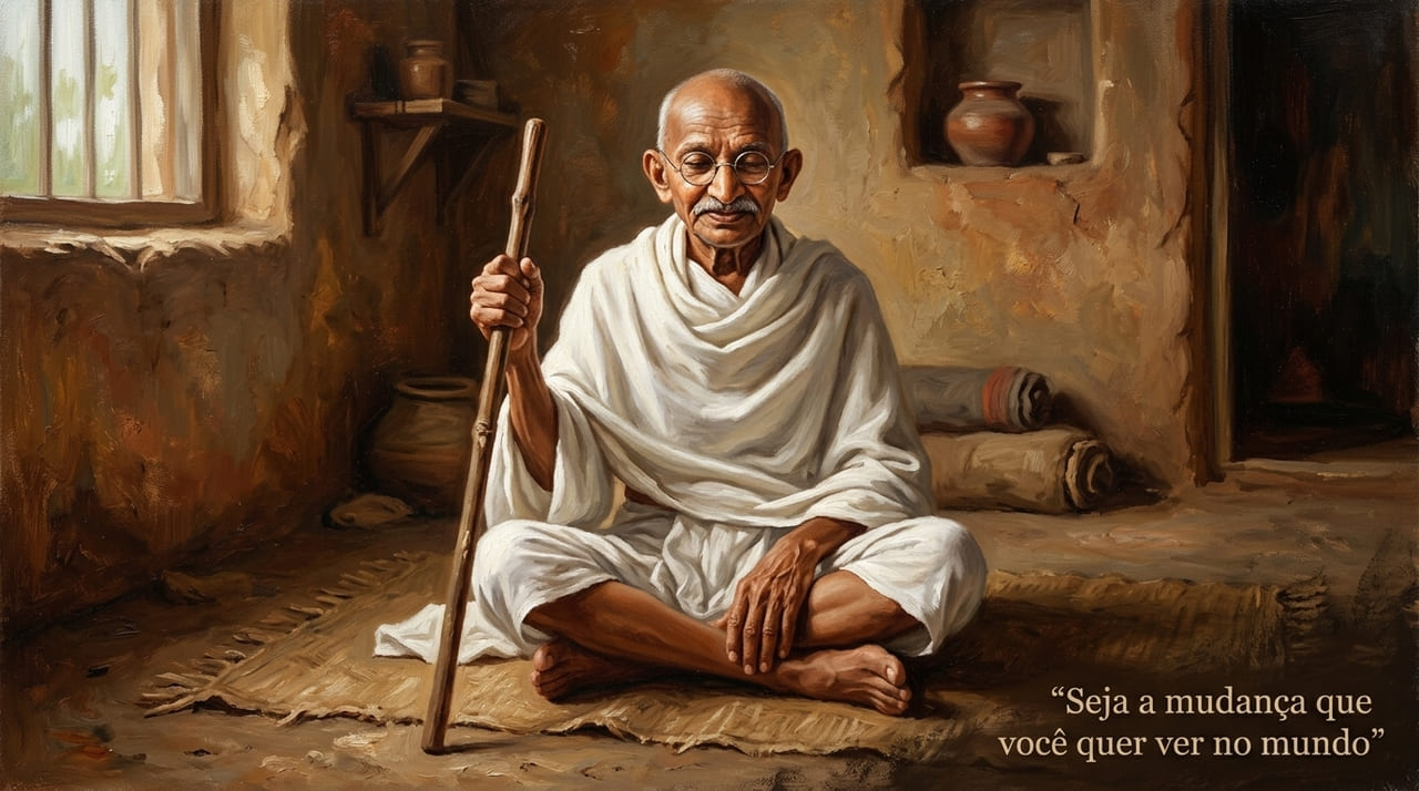 O impacto que desejamos no mundo deve primeiro ser refletido em nossas próprias atitudes.