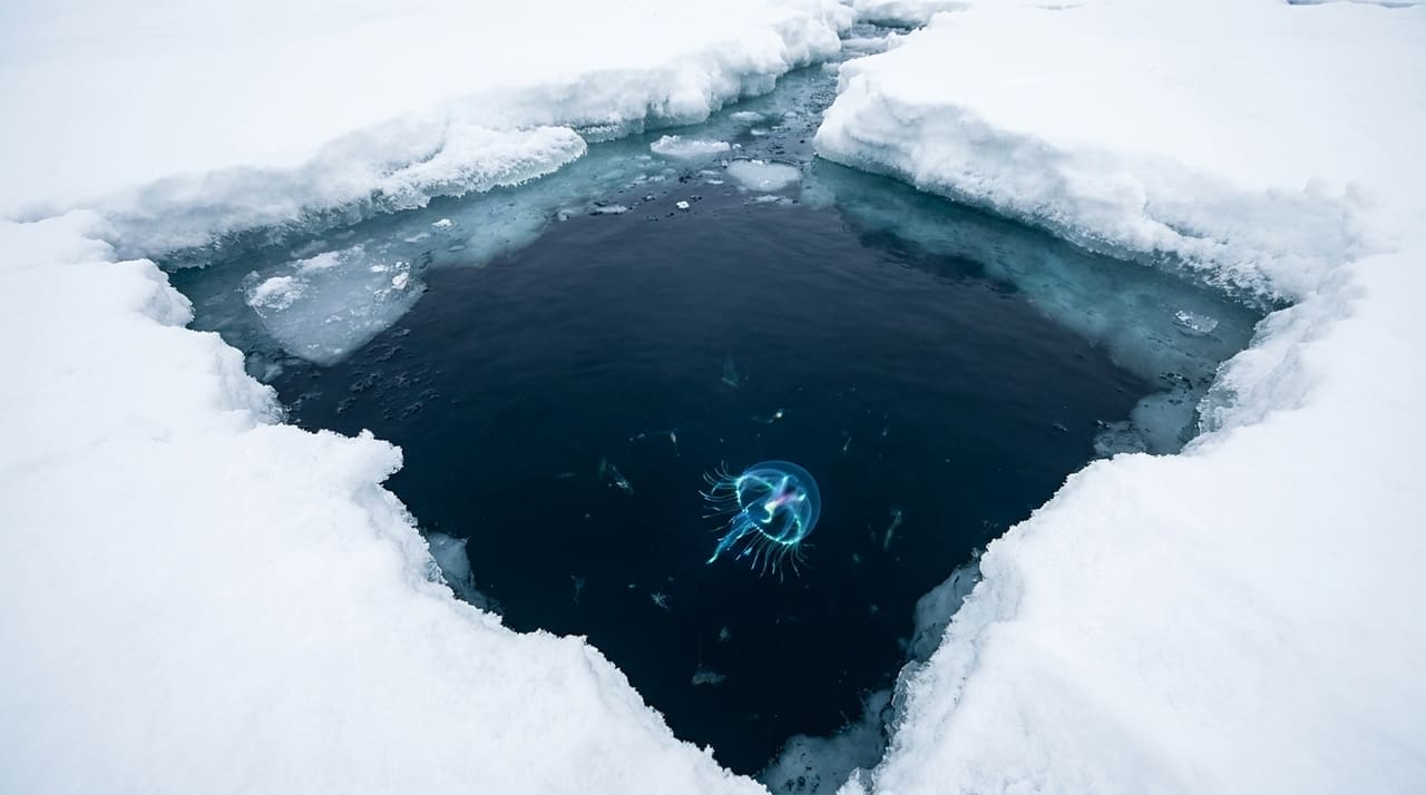 Pesquisadores identificaram organismos marinhos inéditos que sobrevivem na escuridão absoluta e no frio intenso sob as geleiras polares.