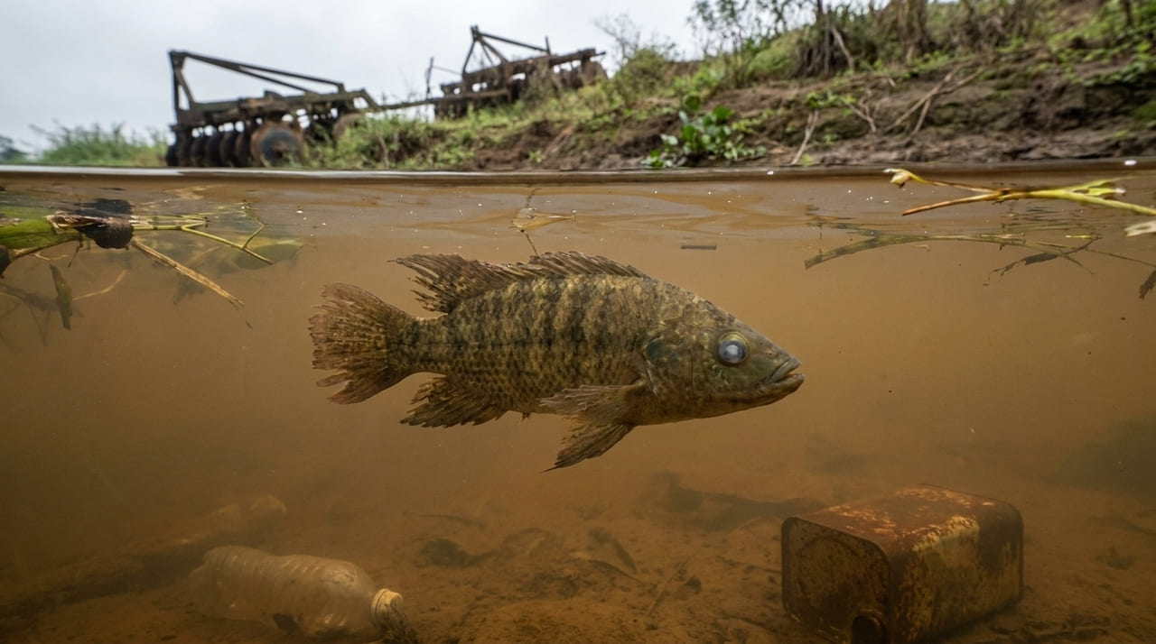 Níveis de substâncias químicas abaixo dos limites de segurança atuais estão acelerando o desgaste genético e biológico da fauna aquática.
