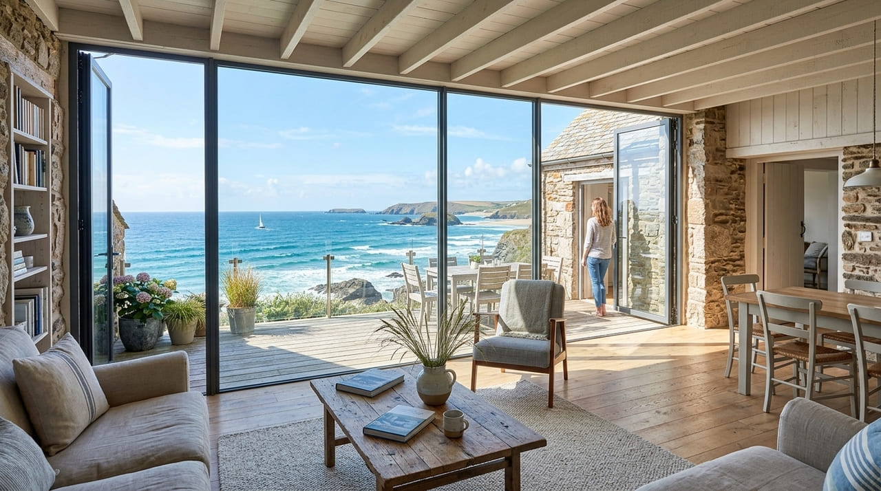 A integração de ambientes e o pé-direito alto eliminam a escuridão e garantem frescor ao imóvel.