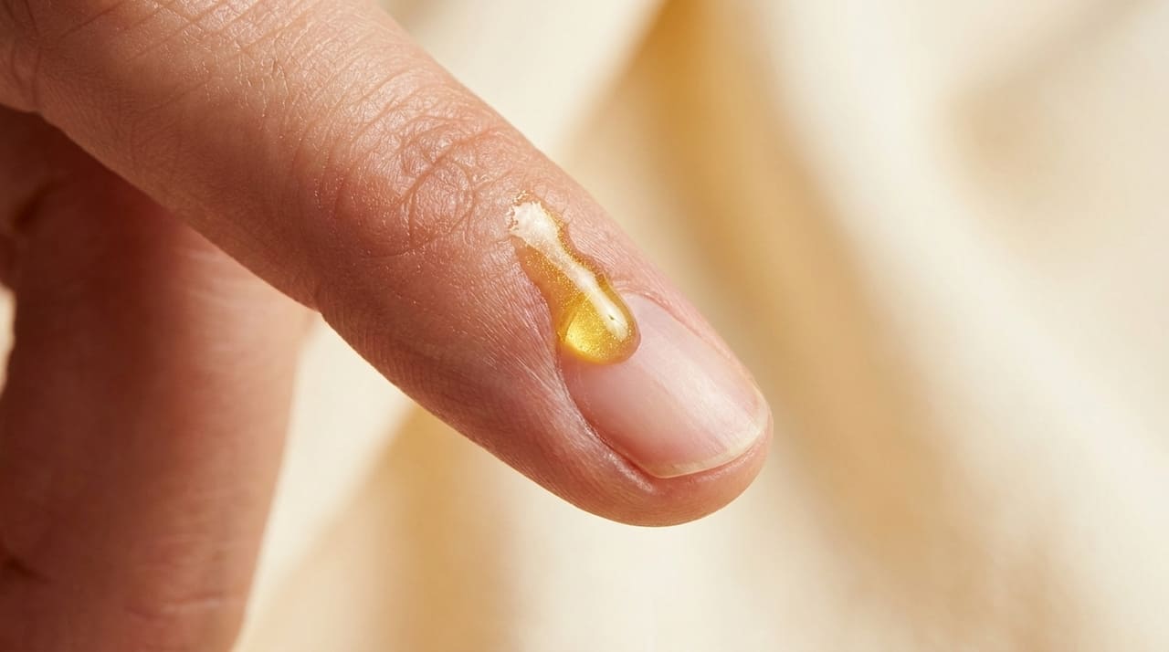 Massagear as cutículas com óleo natural estimula a circulação e garante que as novas camadas cresçam mais resistentes.