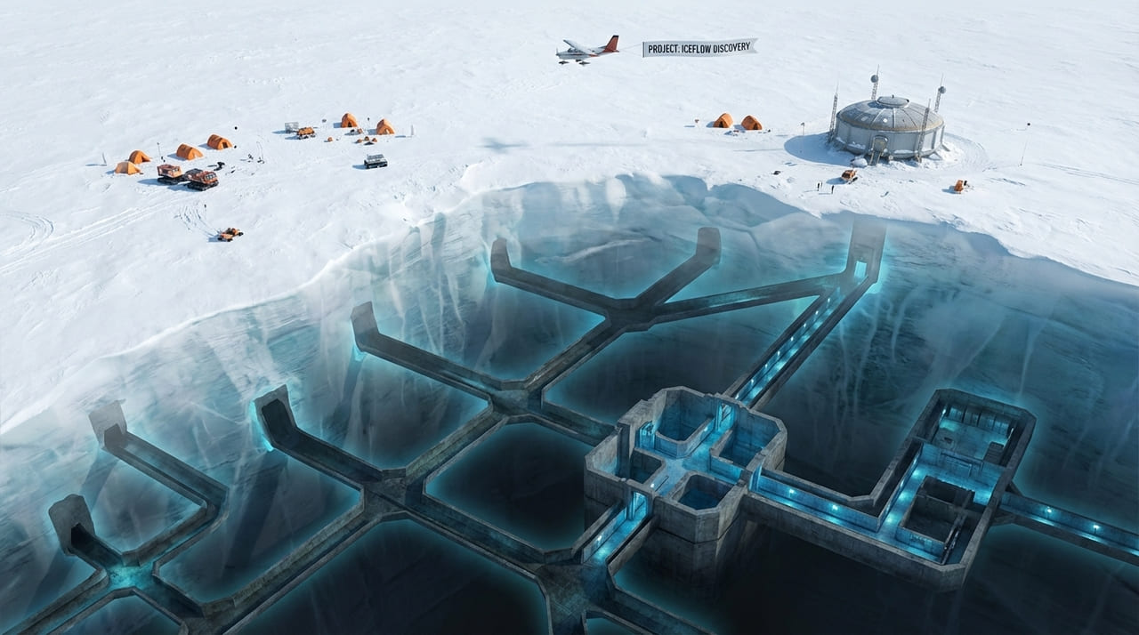 Tecnologias de radar de alta frequência permitiram identificar uma rede de túneis ocultos sob as camadas de gelo da Groenlândia.