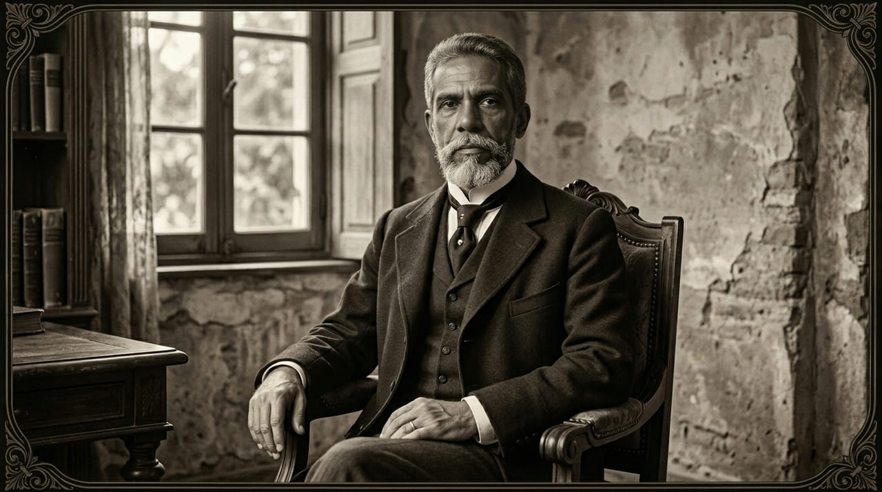 A metáfora machadiana ilustra como o tempo consome gradualmente a existência das coisas.