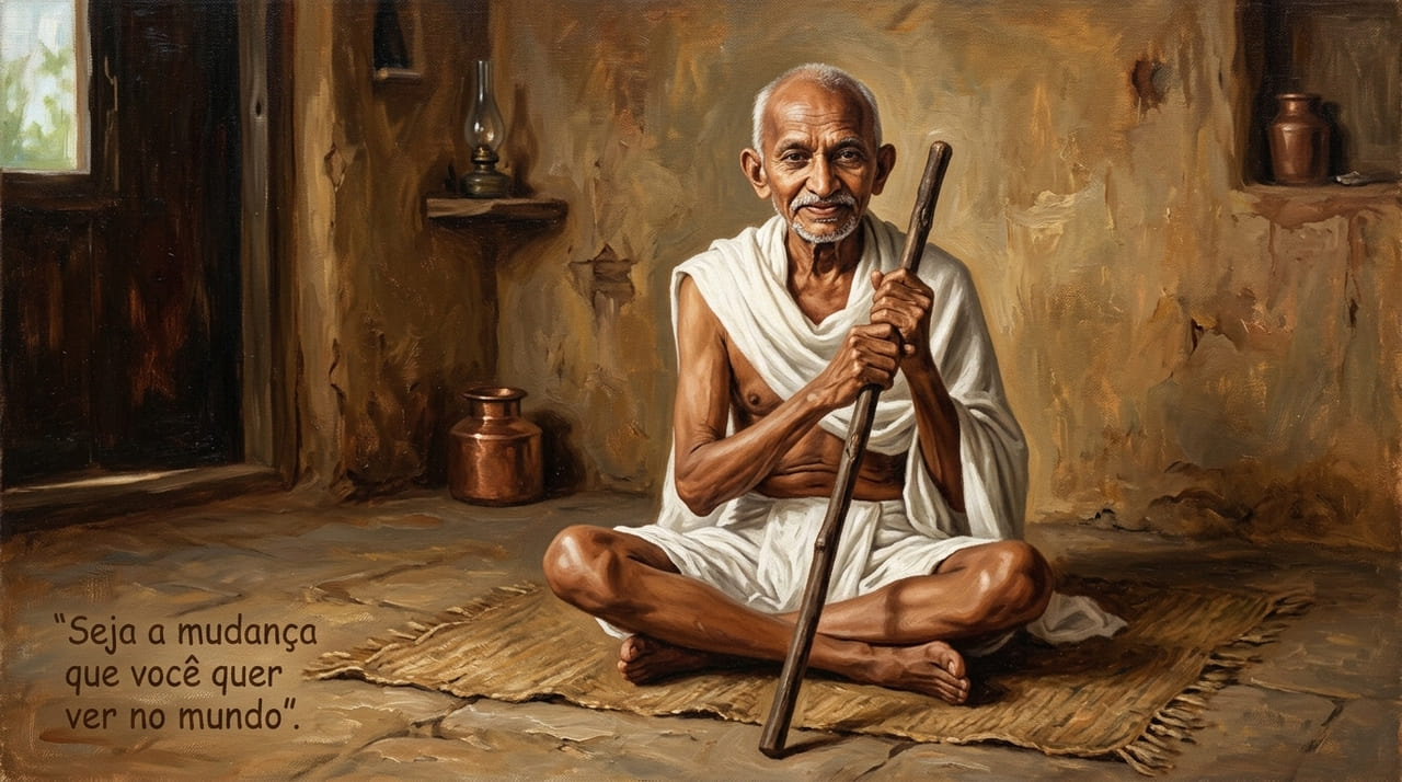 Mahatma Gandhi, líder espiritual e mestre da paz: “Seja a mudança que você quer ver no mundo”
