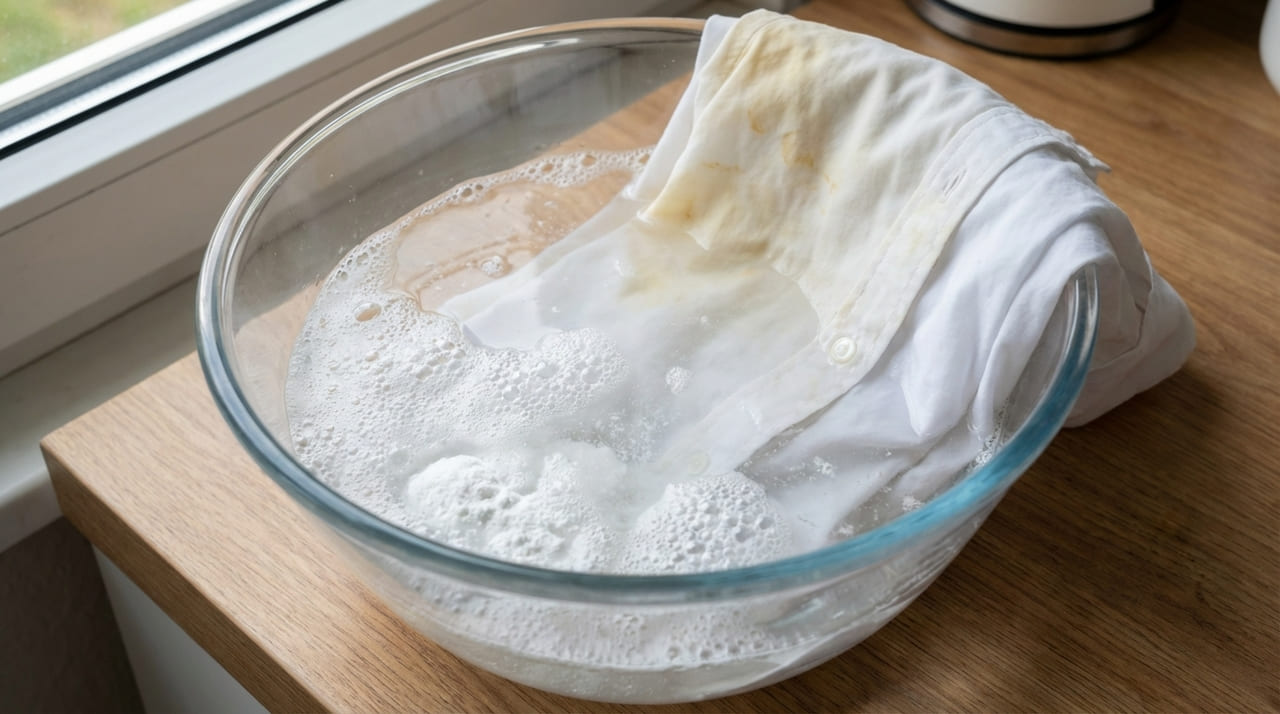 Substituir o cloro por soluções biodegradáveis preserva a vida útil das peças e garante uma brancura radiante.