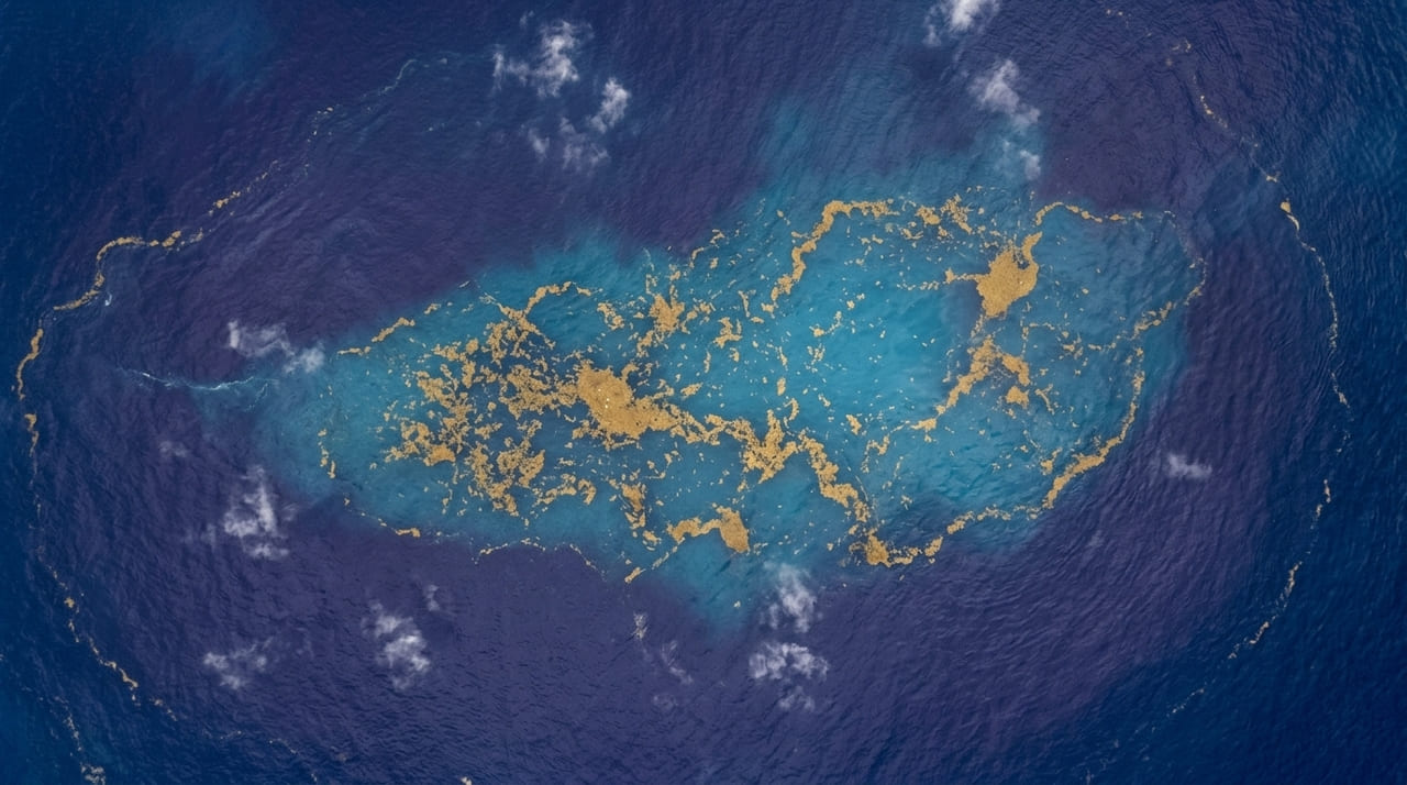 A ausência de margens sólidas exige o monitoramento preciso de fluxos oceânicos para garantir a segurança das embarcações.