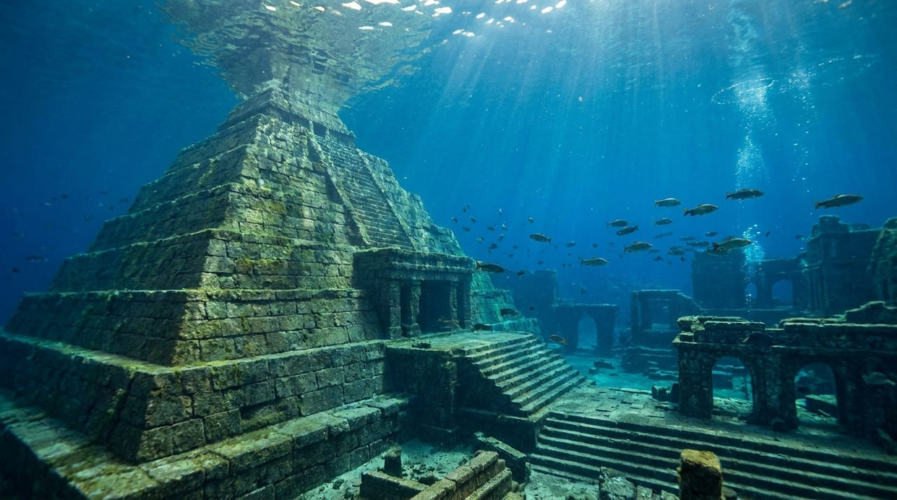 Uma provável catástrofe tectônica preservou edifícios complexos e estradas pavimentadas de uma cultura avançada no fundo do lago chinês.