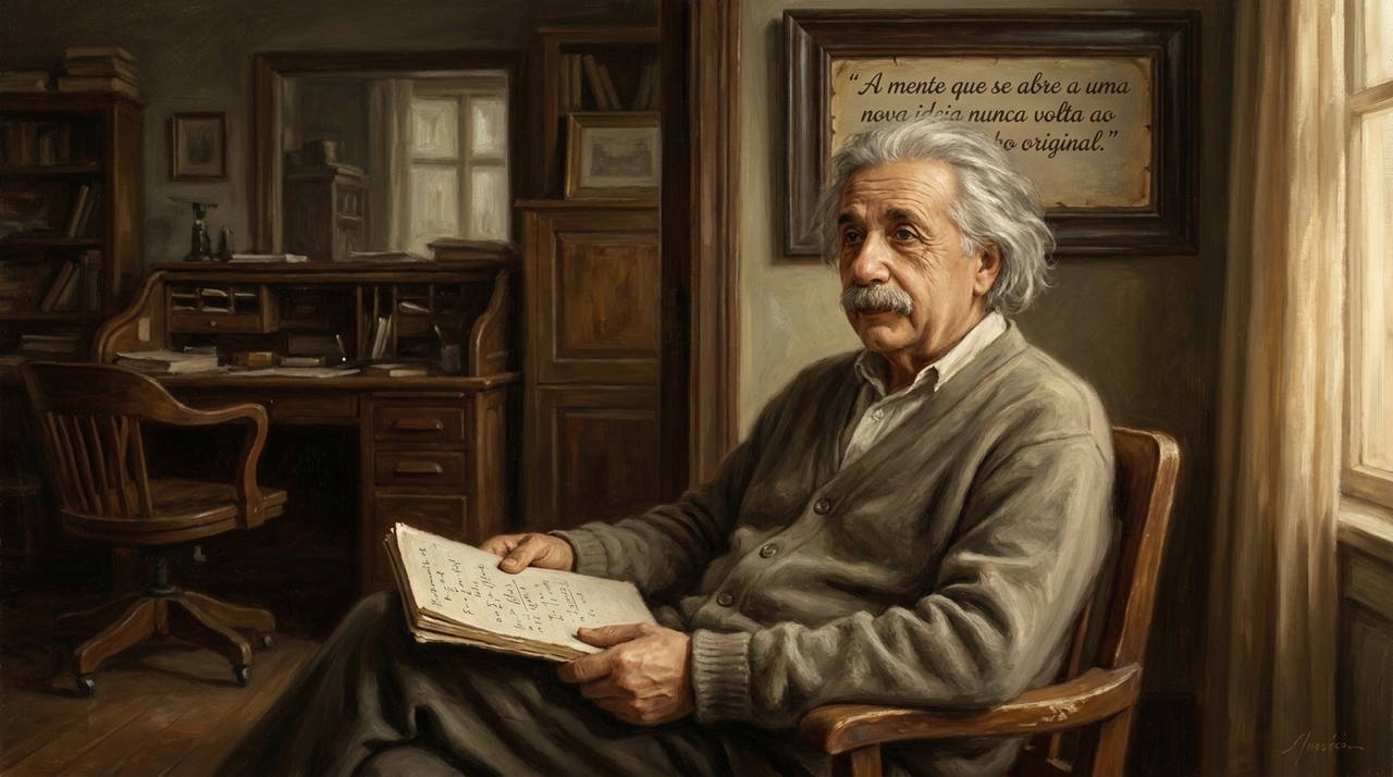 A evolução do pensamento ocorre quando permitimos que novos conceitos ampliem os limites da nossa compreensão.