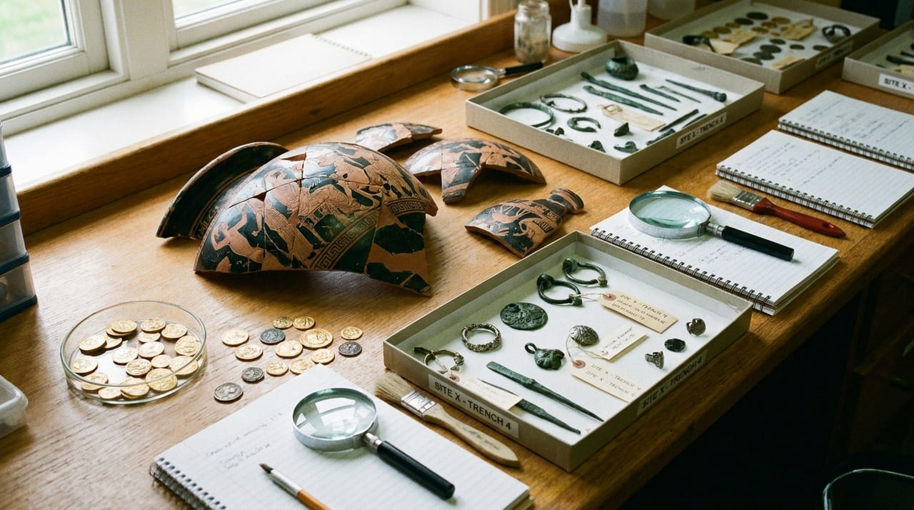 O mapeamento de moedas de ouro e cerâmicas antigas oferece novos dados sobre a prosperidade econômica e o cotidiano das civilizações passadas.