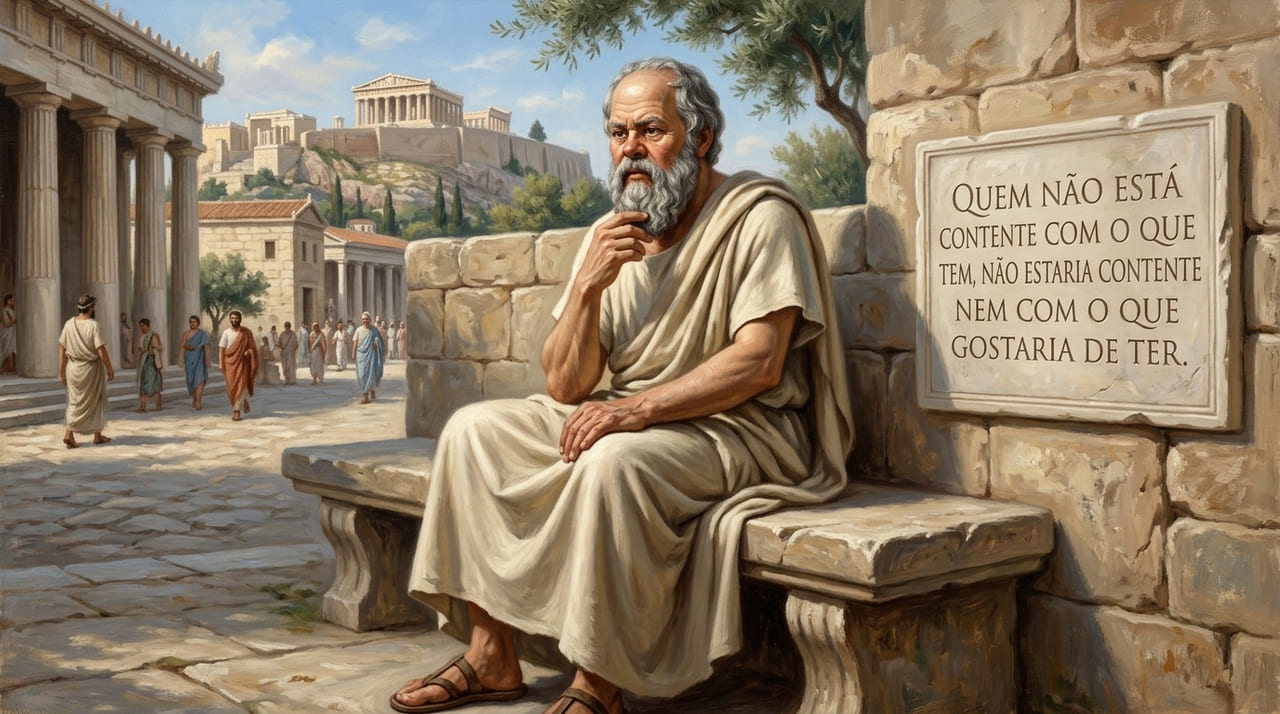 A satisfação genuína depende mais da disposição interna do que da posse de bens externos.