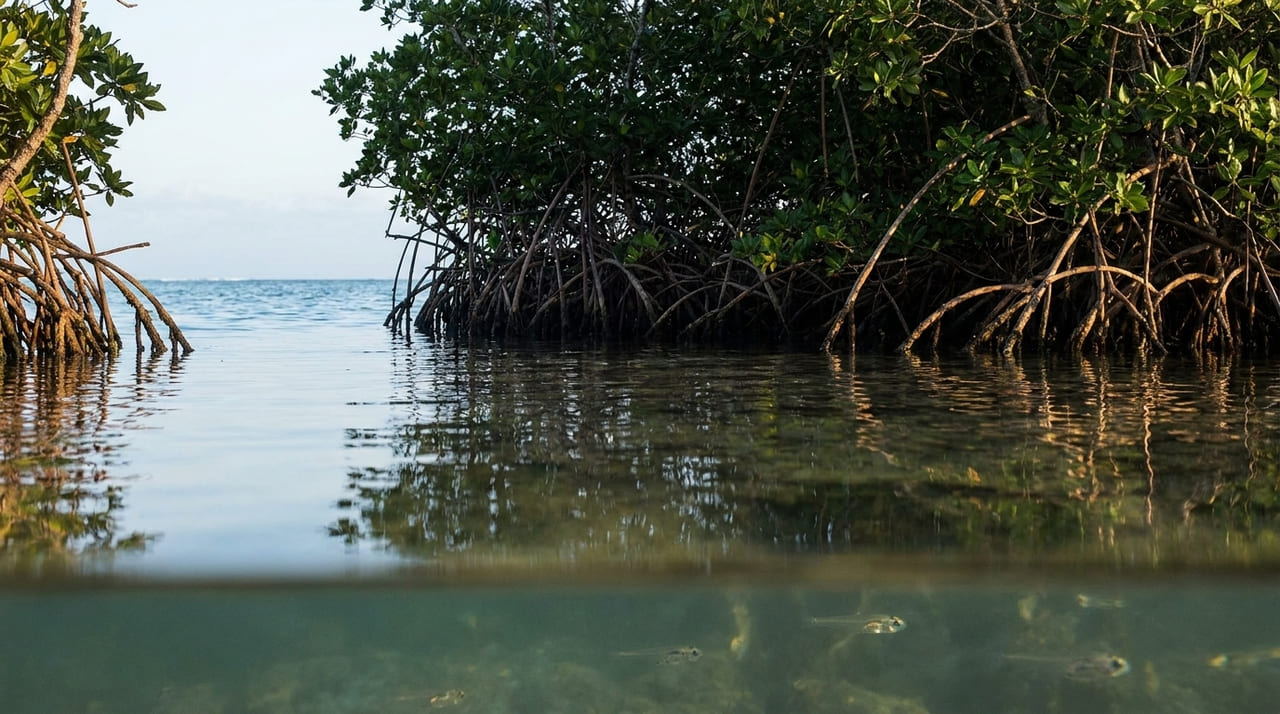 A manutenção de habitats como manguezais e pântanos impede a concentração de juvenis em áreas abertas, equilibrando a taxa de sobrevivência.