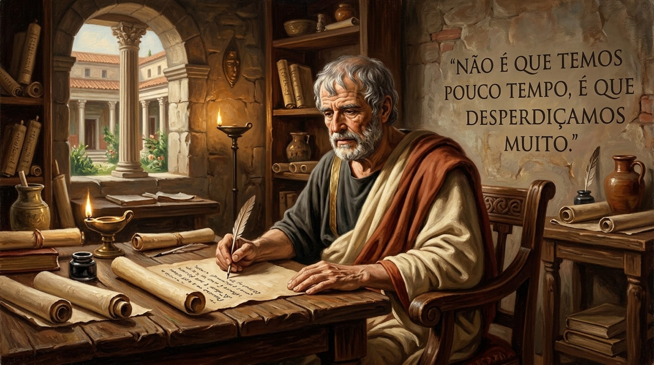 A brevidade da vida é um reflexo direto da maneira negligente como desperdiçamos as horas que nos são concedidas.