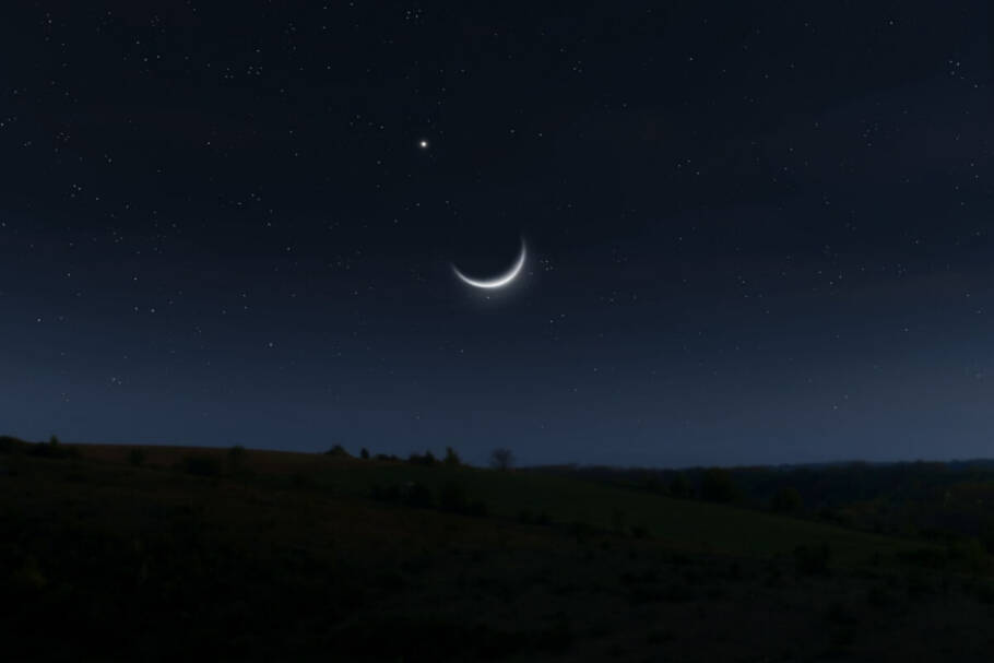 Durante a Lua Nova, é momento de sentir, visualizar e direcionar, escrevendo desejos, começando algo novo e se conectando com seus objetivos (Imagem: Nazarii_Neshcherenskyi | Shutterstock)