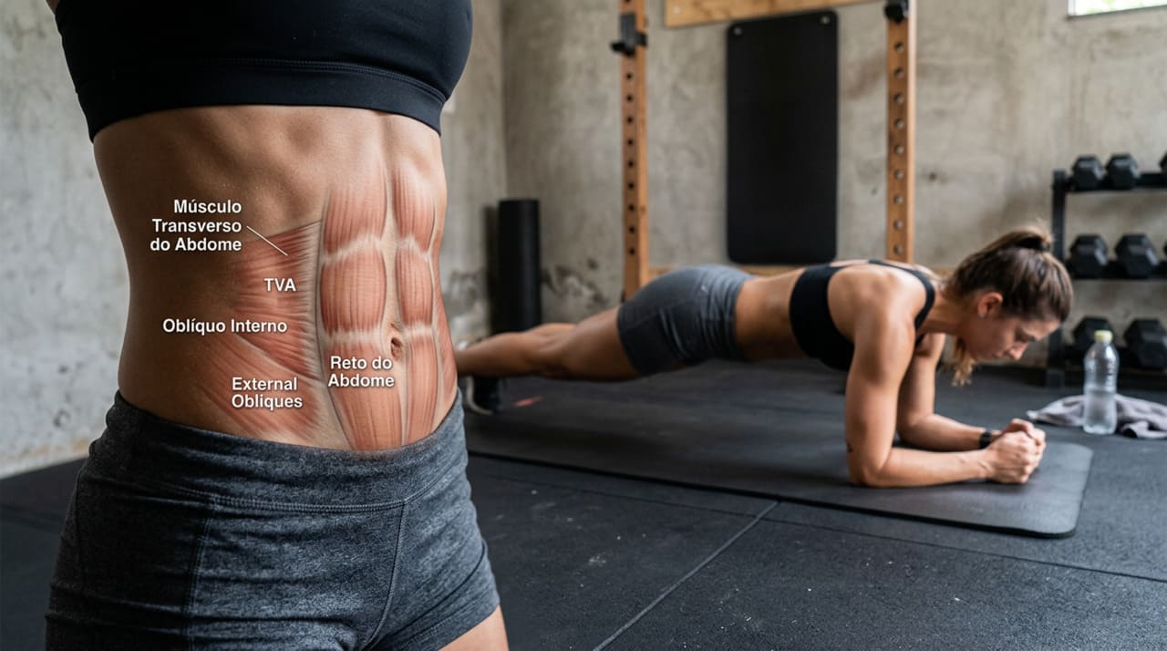 A inclinação pélvica posterior é um movimento pequeno e controlado que consiste em pressionar a lombar contra o chão enquanto o umbigo é puxado suavemente em direção à coluna.