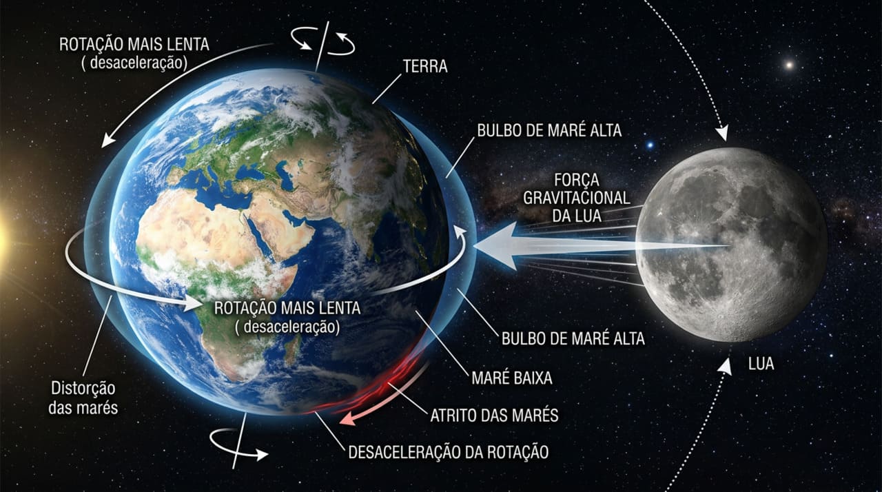 A taxa de desaceleração atual é de aproximadamente 1,7 milissegundo por século