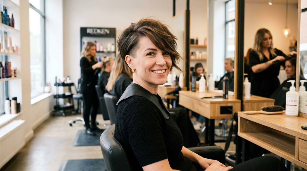 A principal diferença entre o corte pixie alongado e o pixie clássico está na distribuição dos comprimentos.