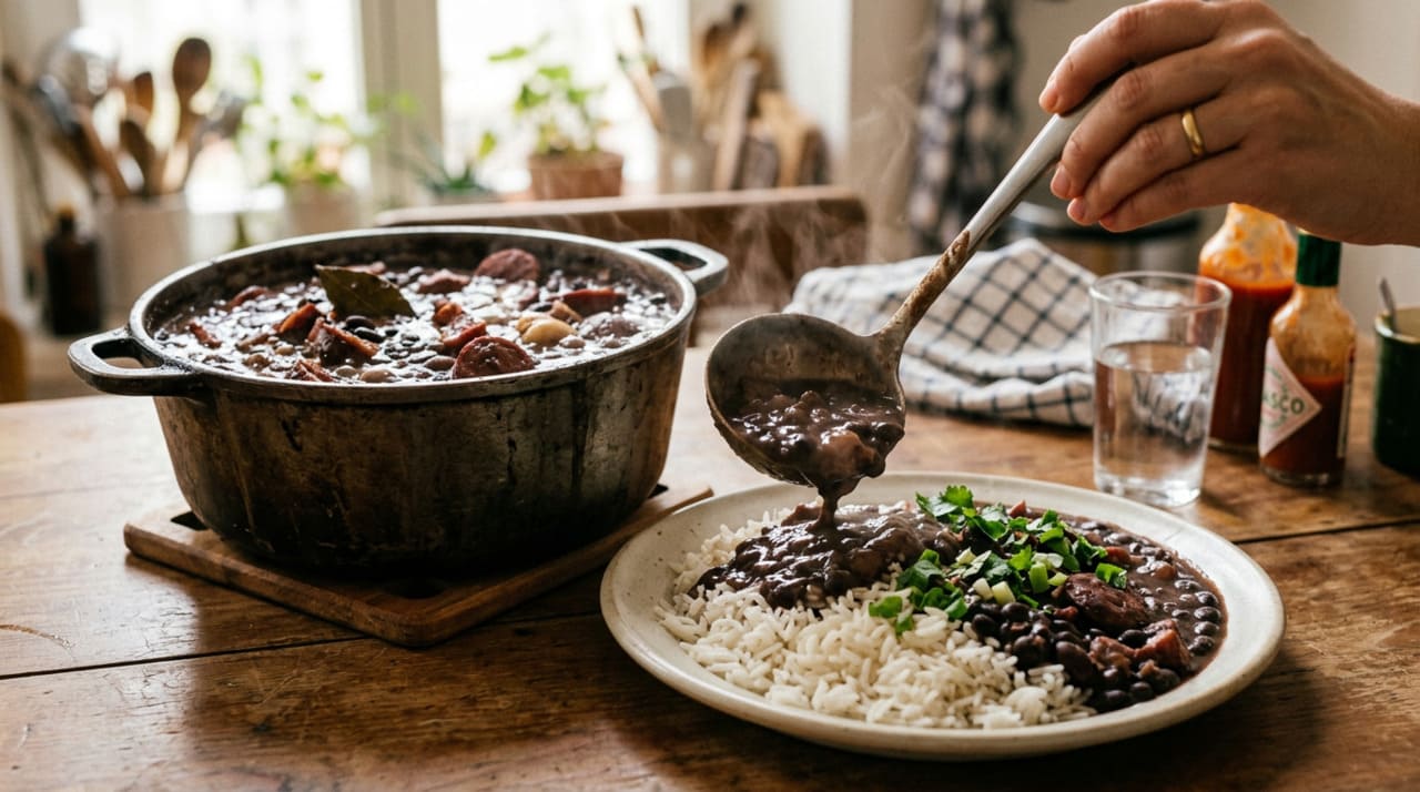 Não é cebola nem colorau: o segredo para deixar o feijão mais encorpado e saboroso