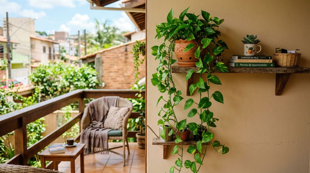 A jibóia, conhecida cientificamente como Epipremnum aureum, se adapta bem a diferentes condições de luz, temperatura e umidade