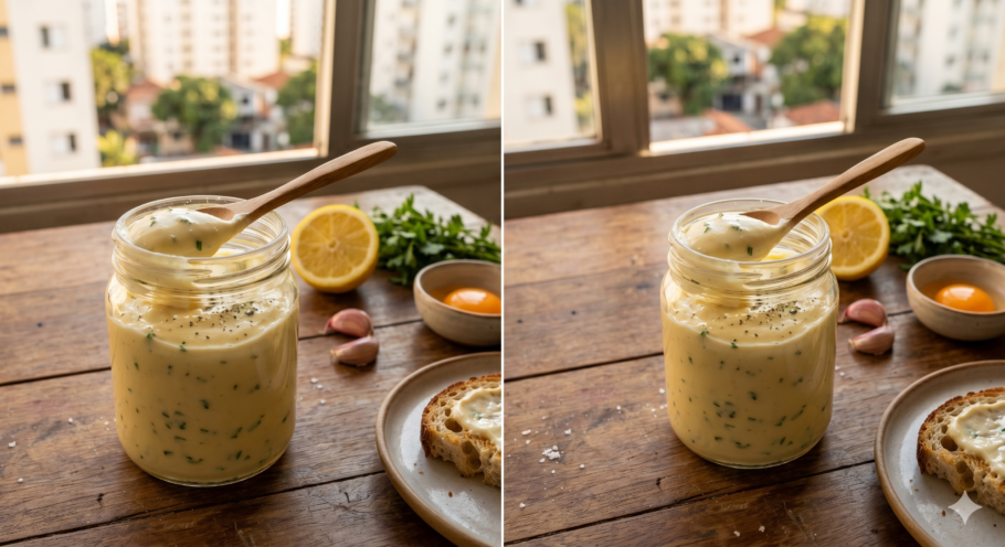 Aprenda a fazer maionese caseira em minutos, cremosa e fácil
