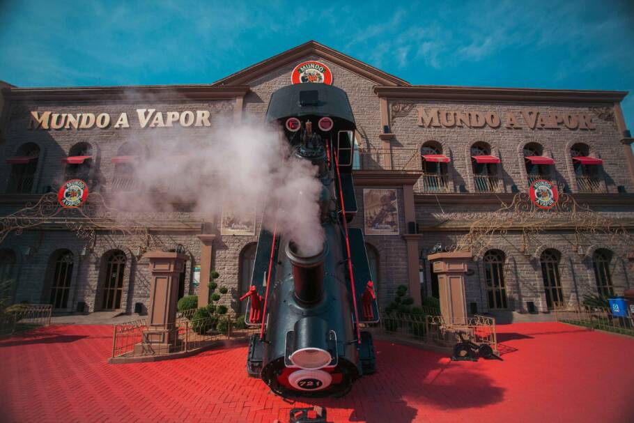 Fachada do Mundo a Vapor, em Canela, na Serra Gaúcha