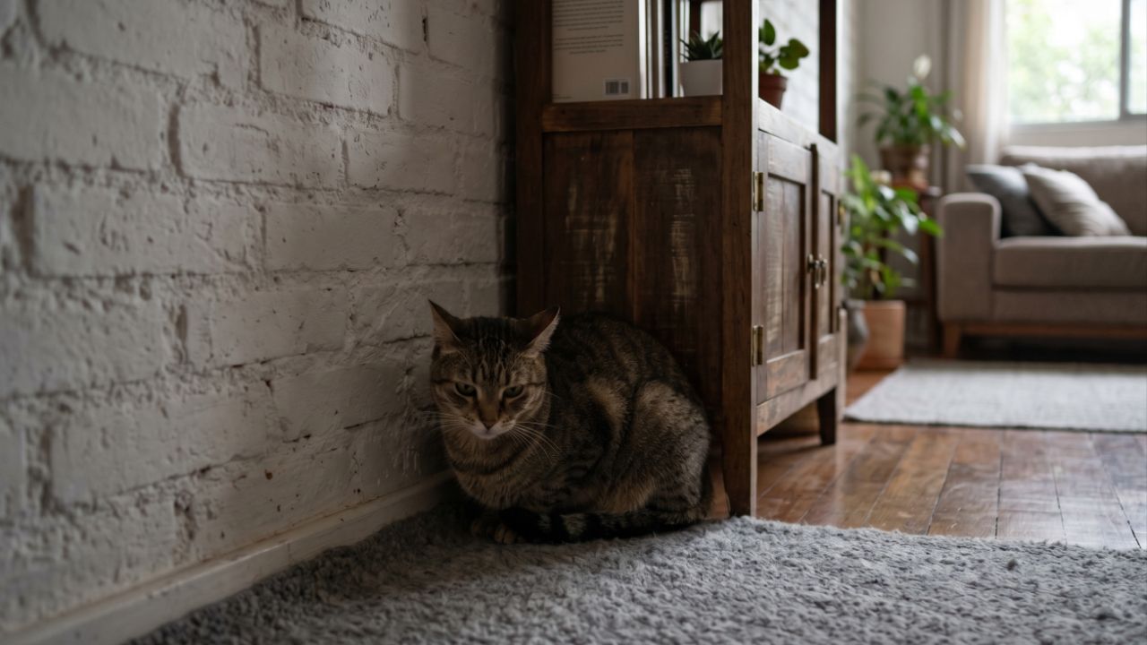 Sinais corporais como orelhas achatadas e cauda tensa indicam desconforto, sinalizando que o gato precisa de espaço.