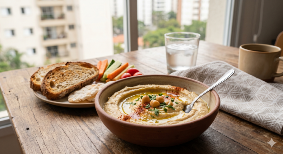Cremoso, nutritivo e cheio de sabor, esse patê rápido transforma qualquer lanche em algo especial