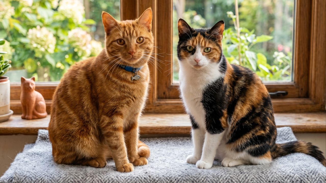 Gatos laranja são machos na maioria devido à genética do cromossomo X.