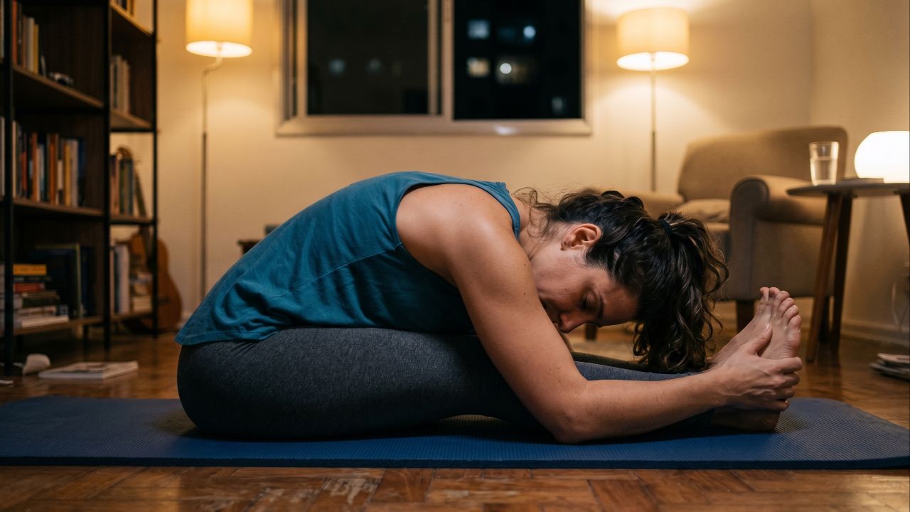 Treinos noturnos ideais equilibram gasto de energia e relaxamento para aliviar o estresse sem prejudicar o sono.