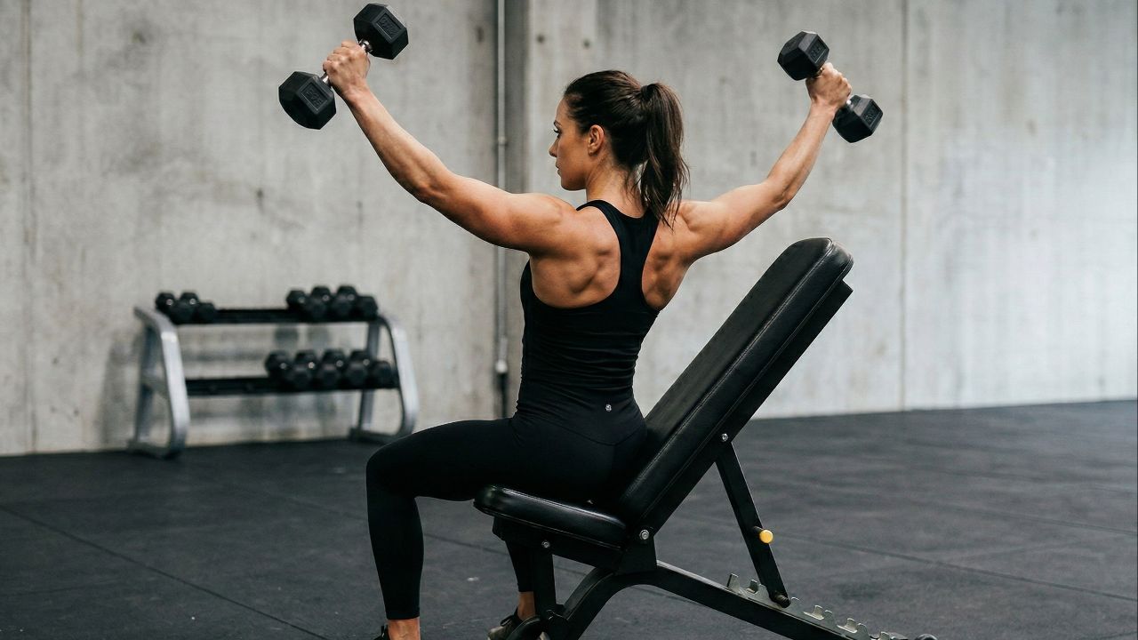 O Y-raise sentado isola o ombro posterior e trapézio, otimizando a postura.