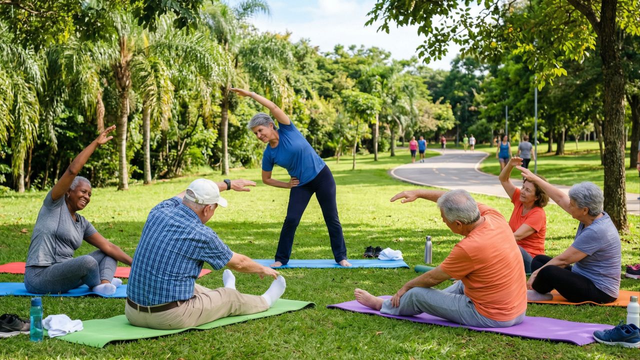 Exercícios seguros e orientados beneficiam idosos.