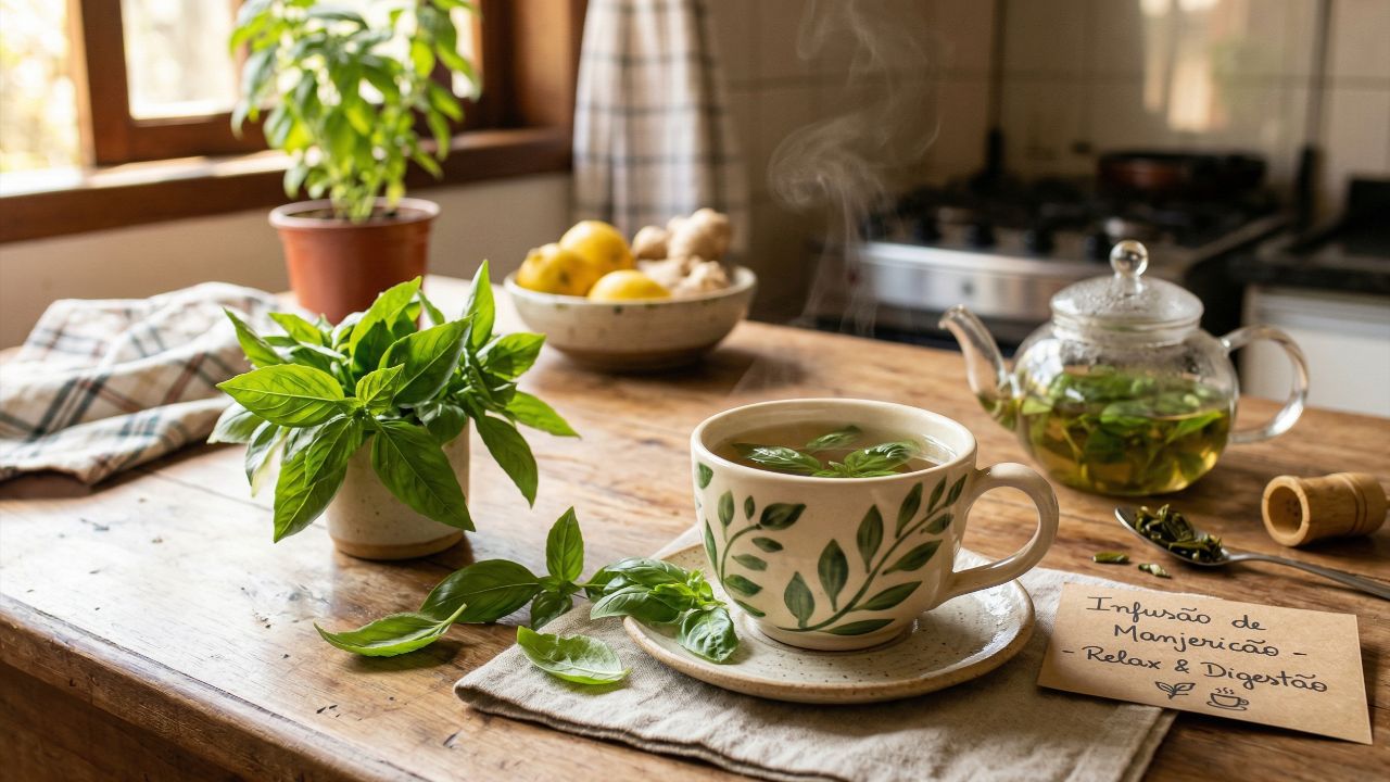 O manjericão fortalece a imunidade e possui propriedades antioxidantes e anti-inflamatórias.