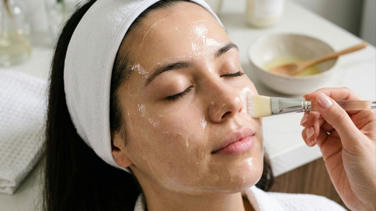 Aplique a máscara de forma uniforme e ascendente para garantir a máxima absorção de nutrientes e o efeito tensor.