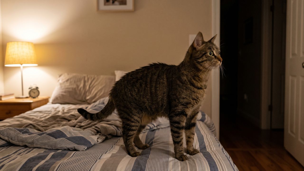 Sinais de mudança no comportamento noturno dos gatos podem indicar problemas de saúde ou desconforto.