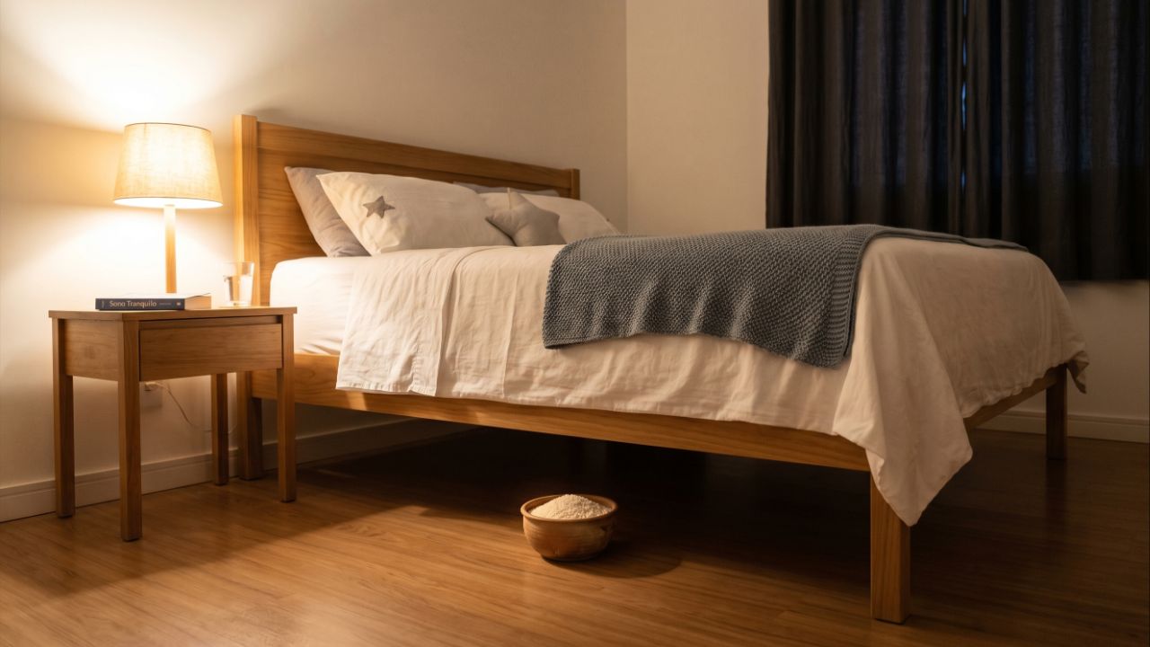 A simpatia de colocar arroz sob a cama busca atrair proteção energética e promover um sono mais tranquilo.