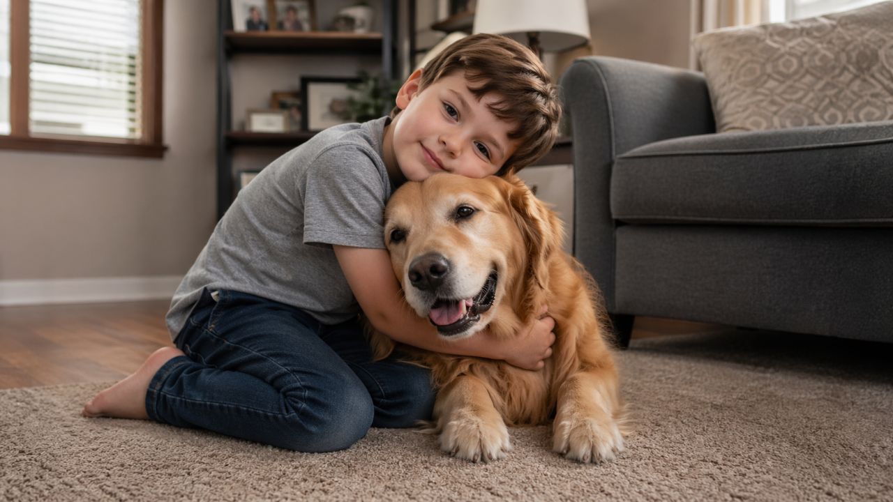 A convivência com pets desenvolve o equilíbrio emocional e a responsabilidade infantil.