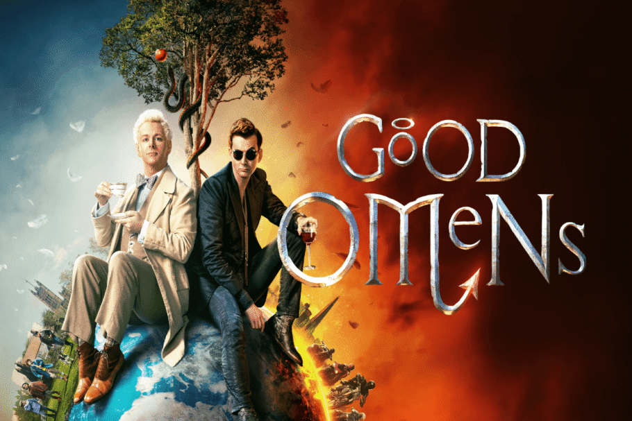 Em “Good Omens”, um anjo e um demônio se unem para impedir o fim do mundo e preservar a vida na Terra (Imagem: Reprodução digital | Amazon Studios)