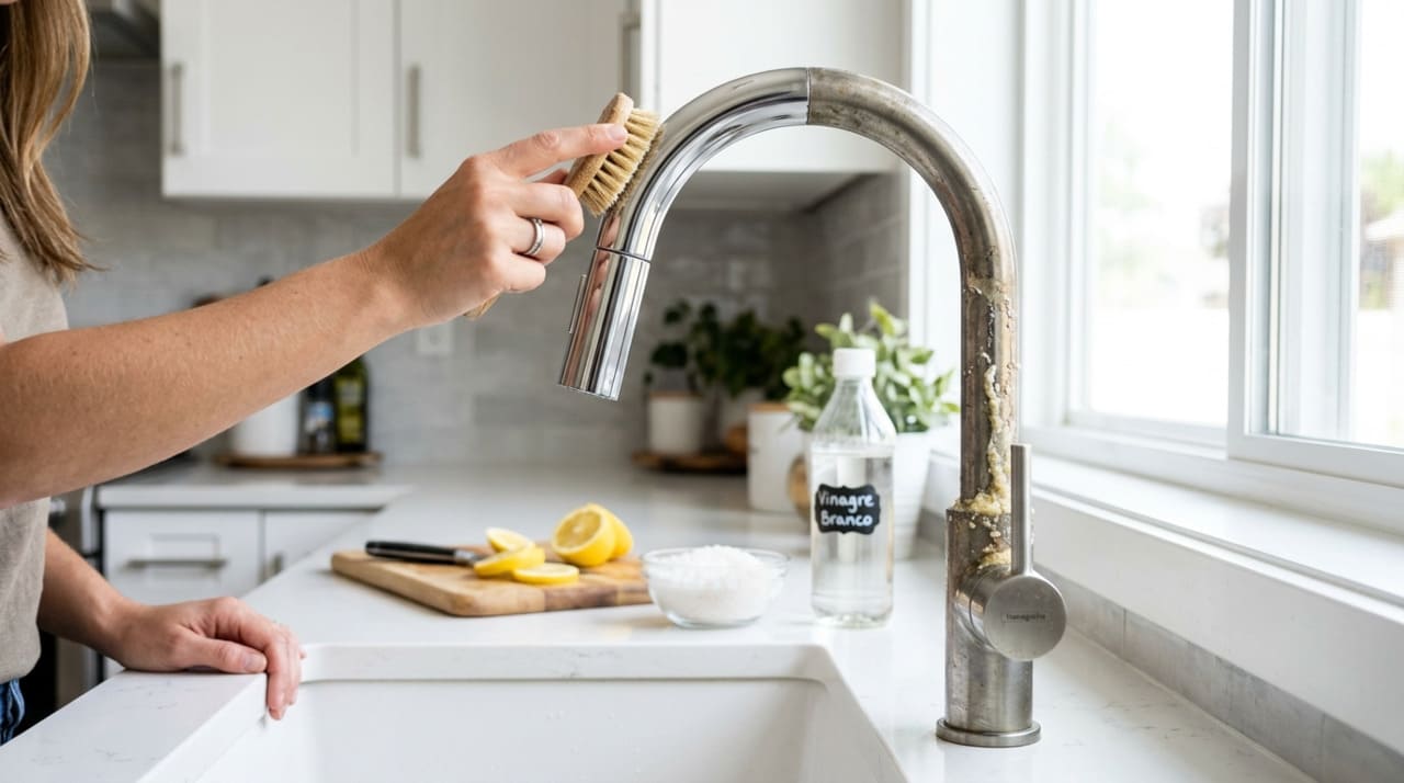 O sal grosso funciona como se fosse uma esponja mais “areenta”