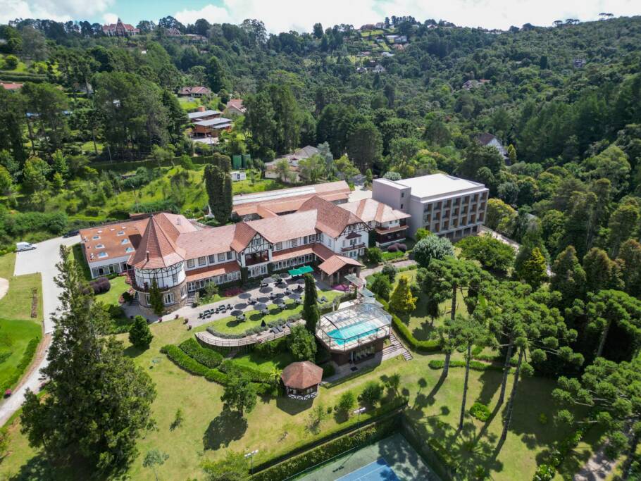 Vista panorâmica do Hotel Vila Inglesa, em Campos do Jordão