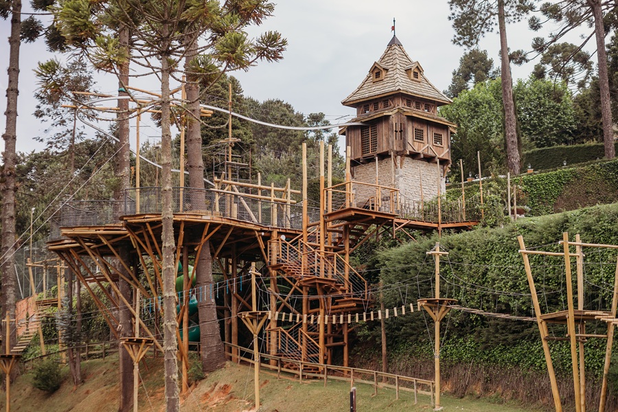 Estrutura de lazer do Hotel Vila Inglesa, em Campos do Jordão