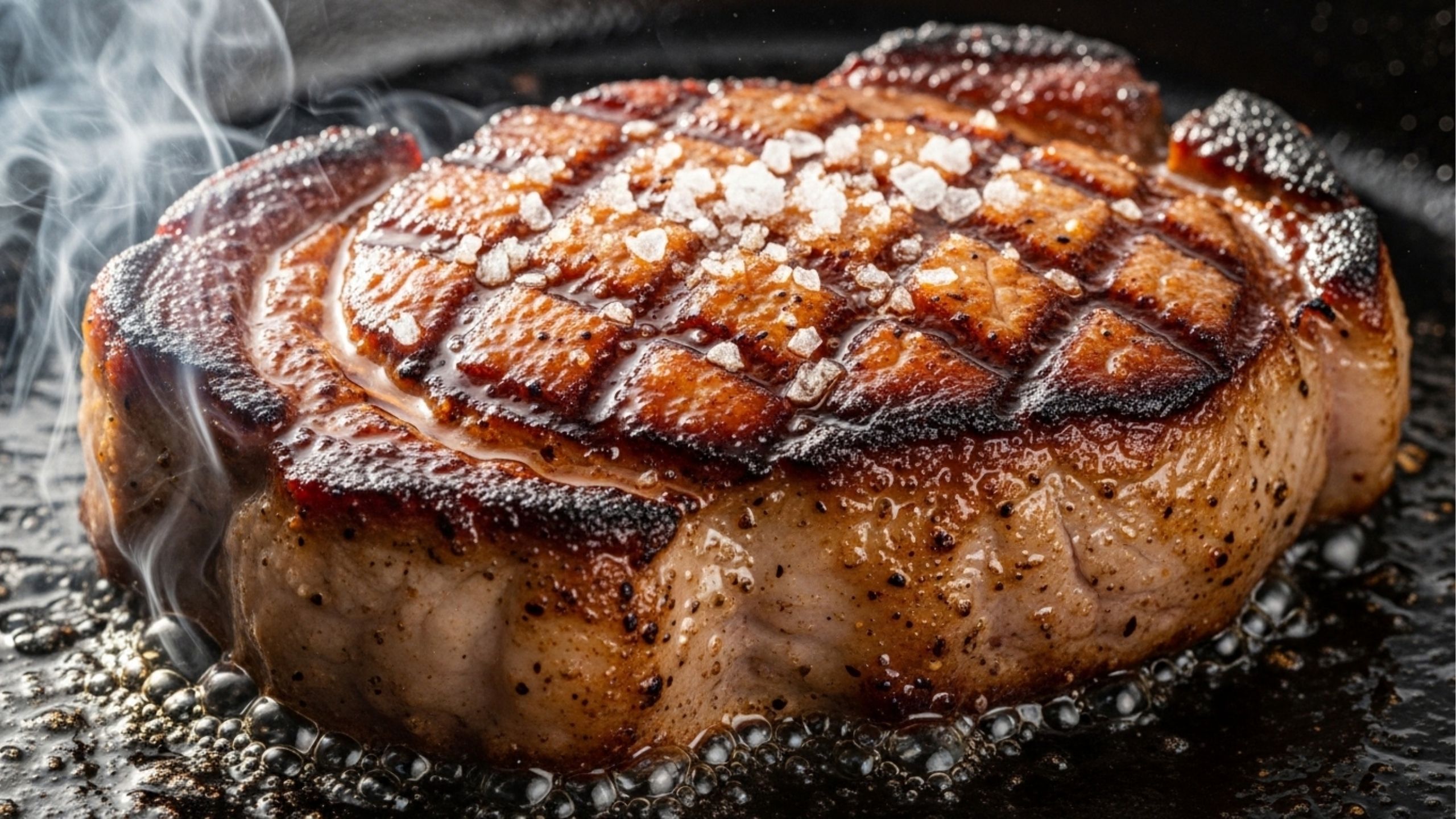 Basta um pouco de sal grosso para selar a carne na frigideira e você terá um prato com sabor muito mais intenso