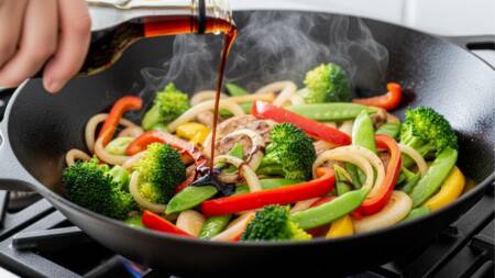 Usar vinagre no final do cozimento realça o sabor dos vegetais sem perder suas qualidades nutricionais