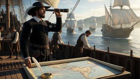 O descobrimento do Brasil em 1500 foi um desvio de rota dos portugueses em direção às Índias, marcando um evento inesperado na história