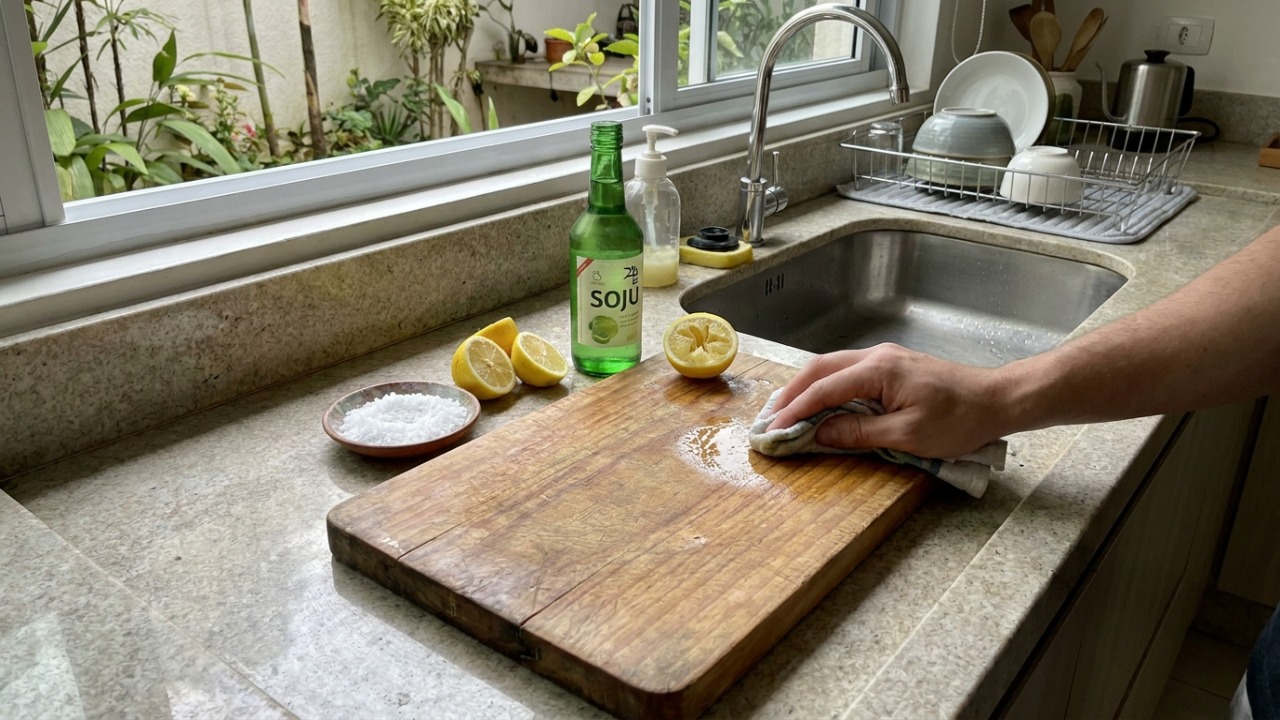 Aprenda a técnica simples para remover o cheiro forte de peixe das tábuas de cozinha.