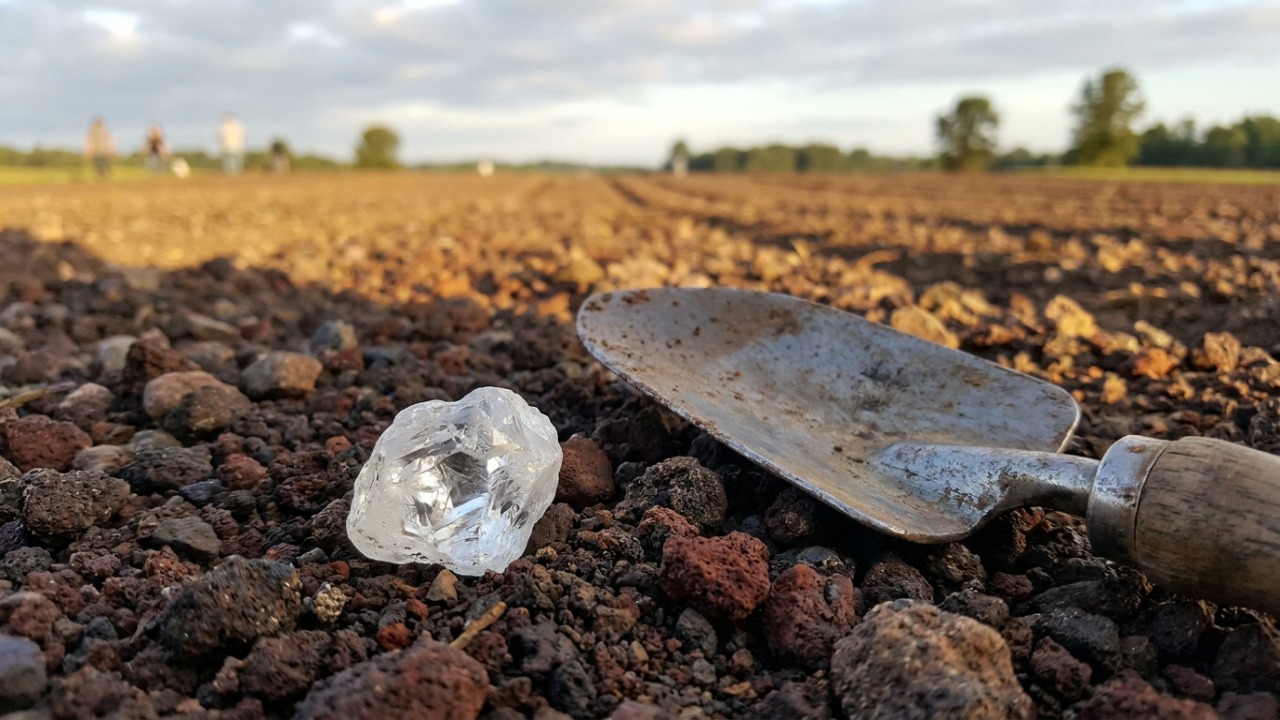 Turista encontra diamante de dois quilates durante visita ao Parque Estadual Crater of Diamonds no Arkansas.