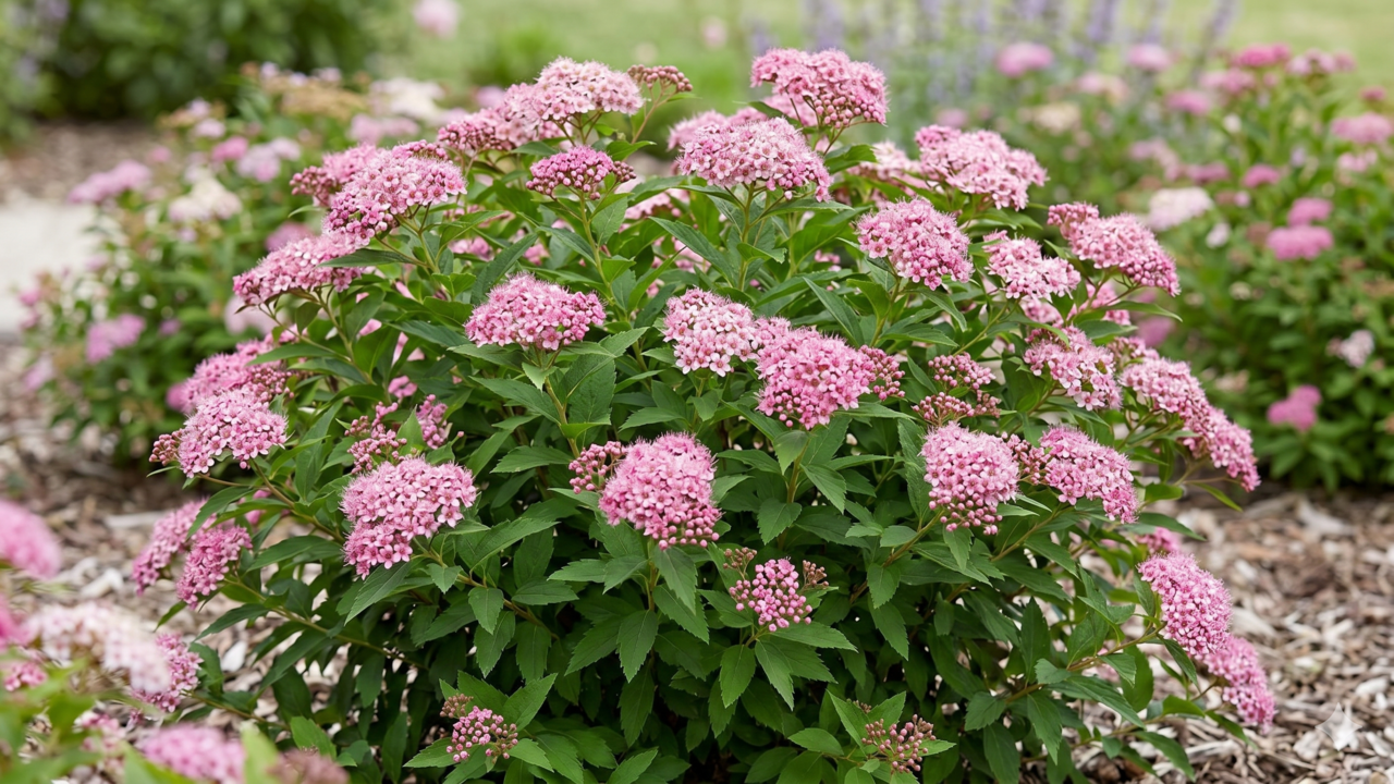 A espiraia-japonesa pode transformar jardins pequenos com flores vistosas e baixa manutenção em uma combinação que surpreende.