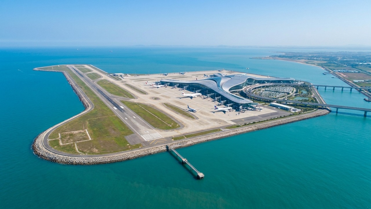 O projeto do Aeroporto Internacional de Dalian Jinzhou Bay supera desafios geológicos complexos para conectar o nordeste chinês ao mundo.