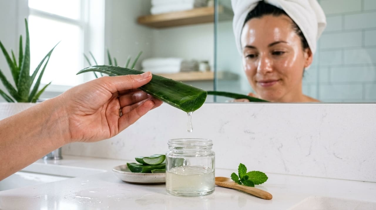 A planta apresenta um elevado teor hídrico e diversos compostos de ação calmante que equilibram a derme perfeitamente.