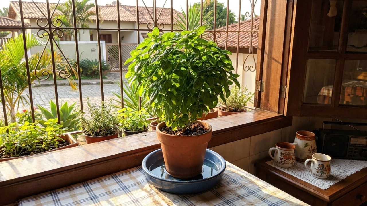 A técnica de rega por imersão garante a hidratação ideal sem danificar a estrutura das plantas.